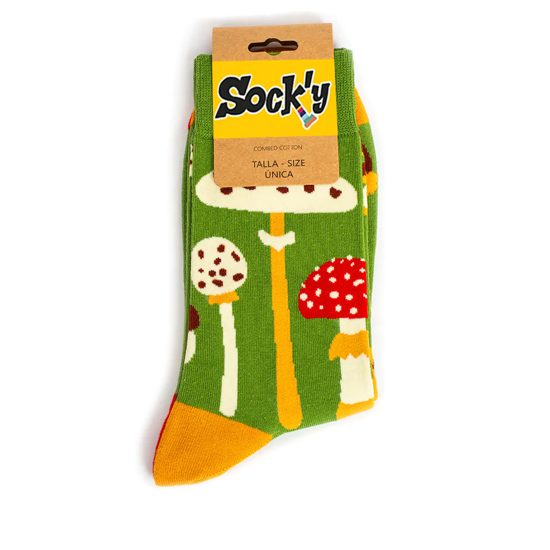 Calcetines con diseño de setas