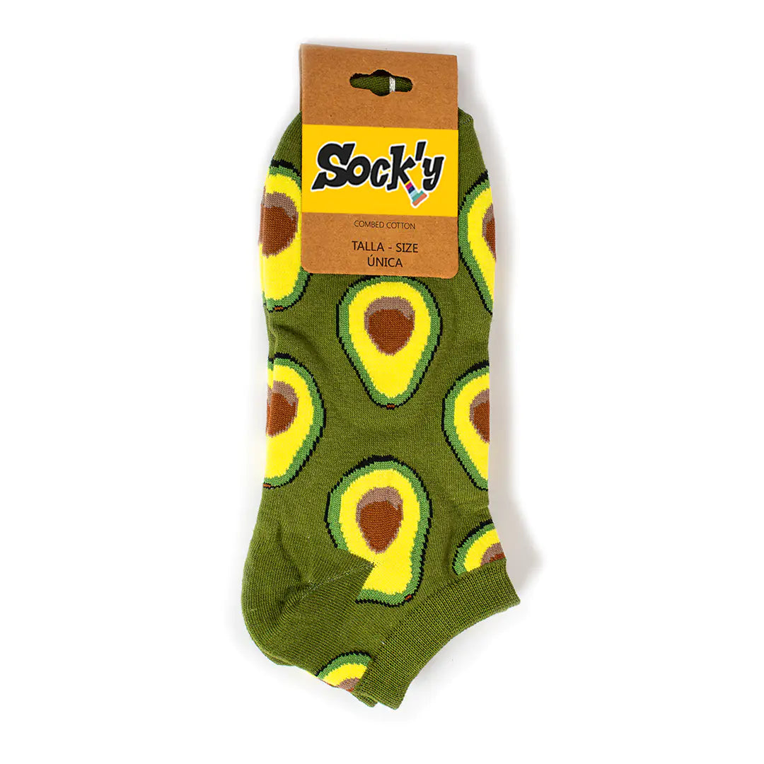 Calcetines de motivo aguacates tamaño tobillero