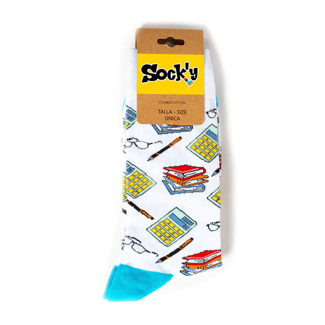 Calcetines con motivo profesor matemáticas