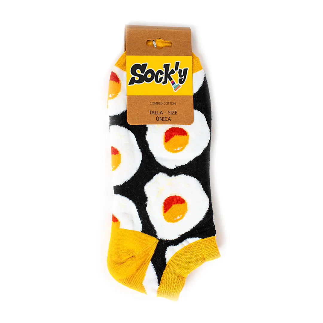 Calcetines tobilleros huevos fritos