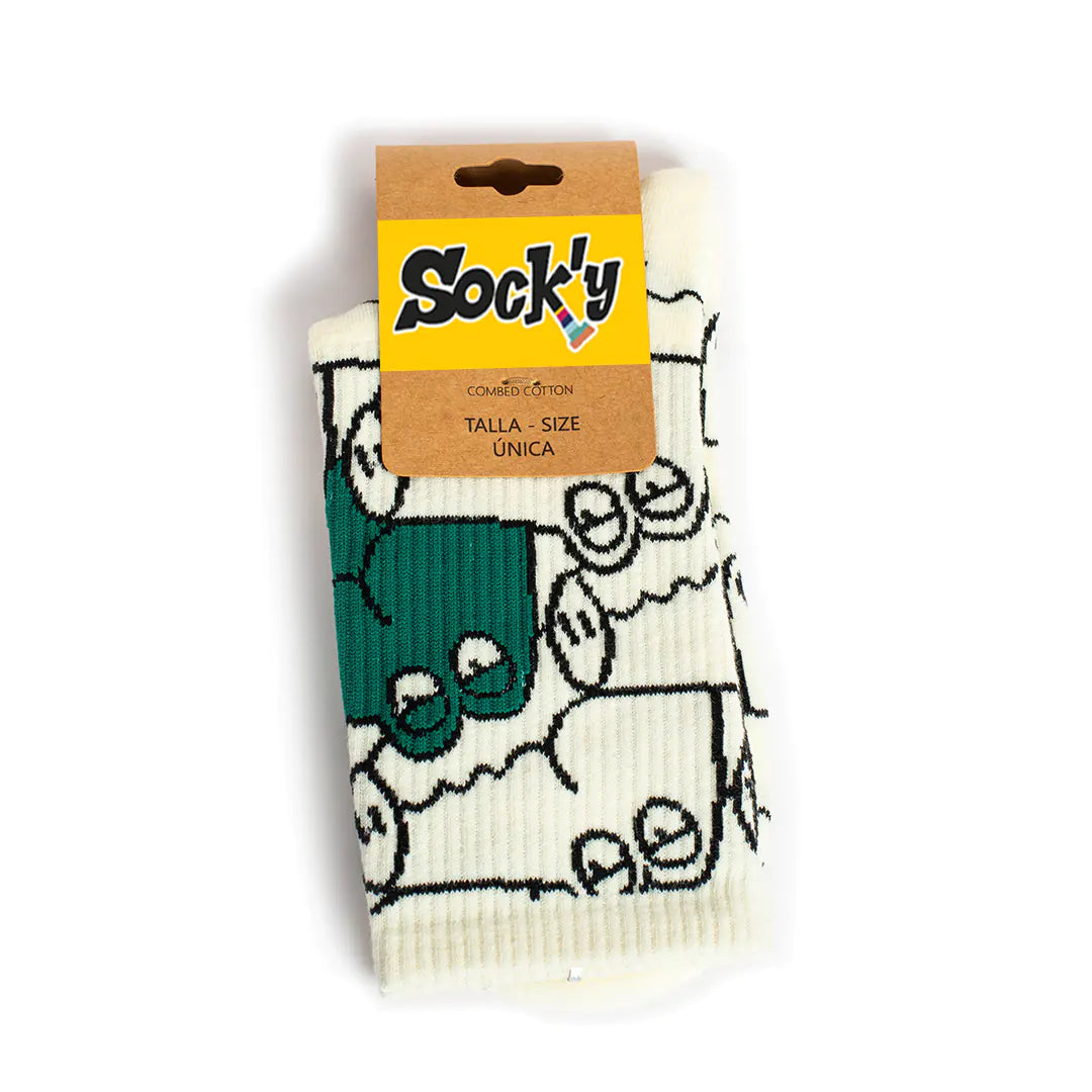 Calcetines con ilustración divertida de cocodrilos