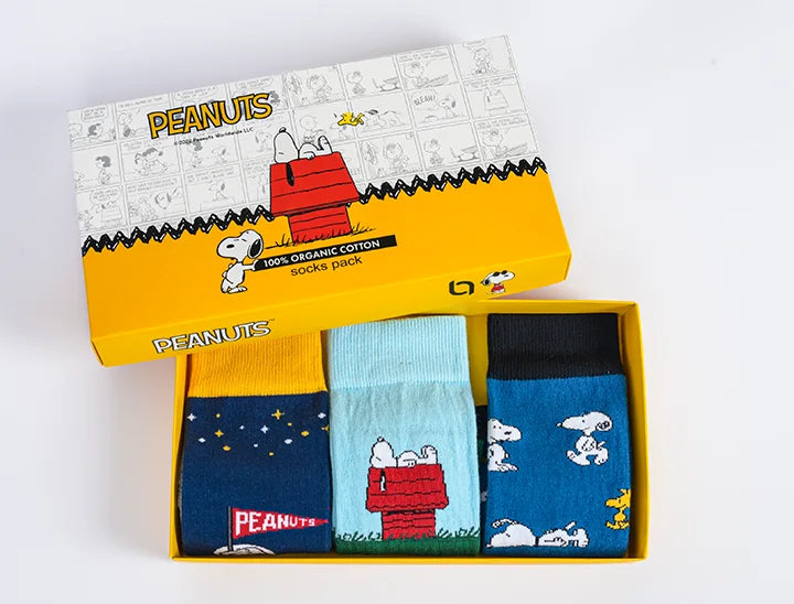 Pack de 3 calcetines de variados de Snoopy y sus amigos